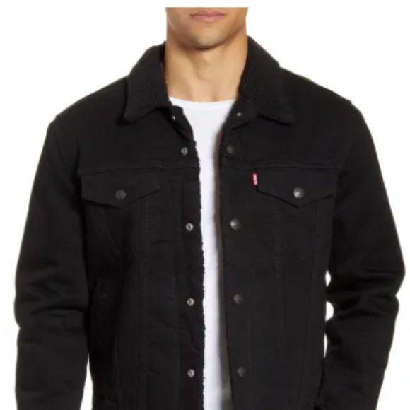 Levi's Type III Faux Shearling Lined Denim Trucker Jacket - LIKE NEW